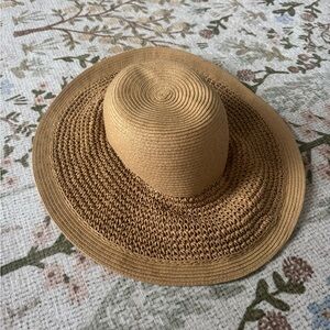 J.Crew Natural Straw Wide Brim Sun Hat | Woven Packable Summer Hat